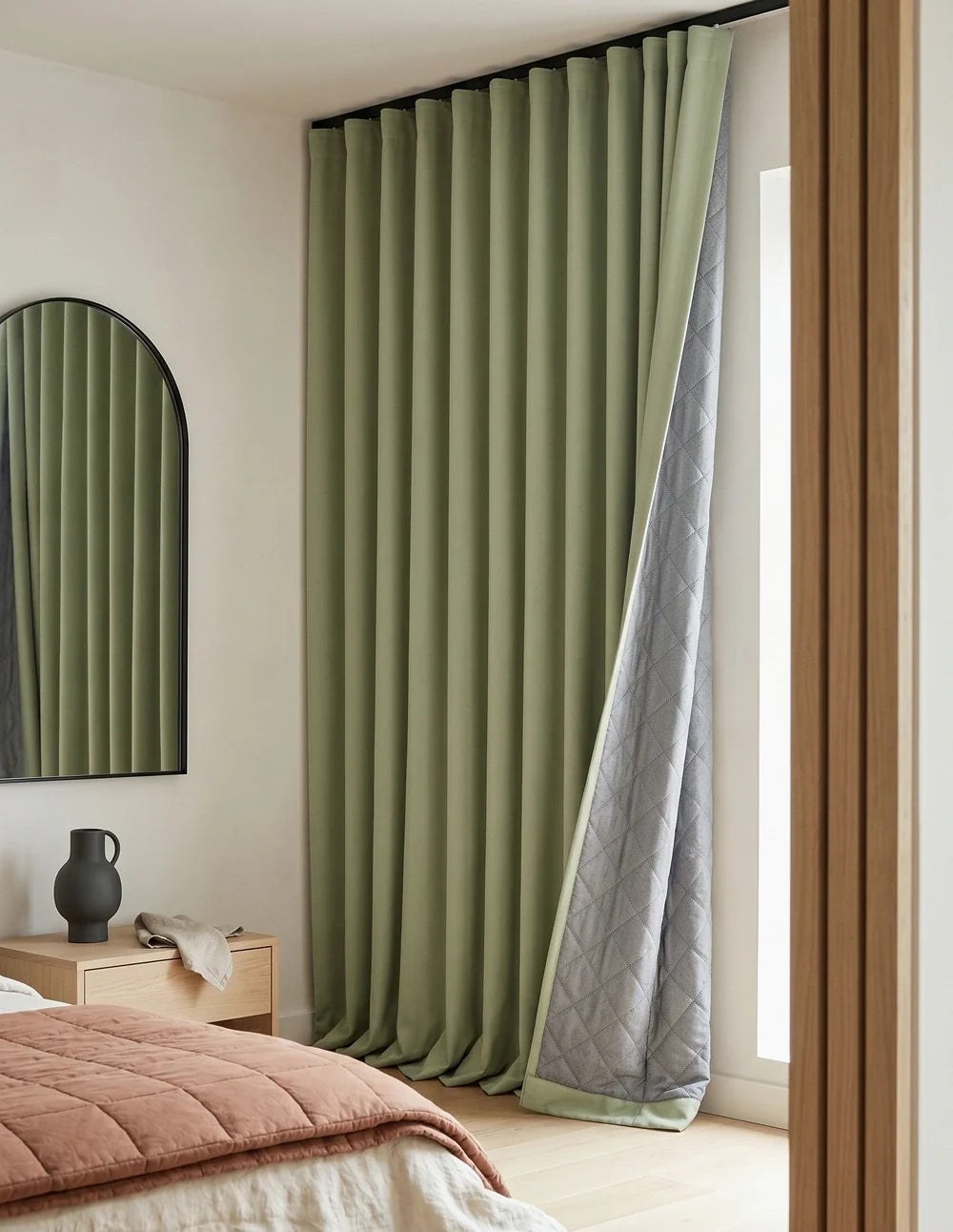 Rideau Occultant Thermique et Phonique - Vert Olive