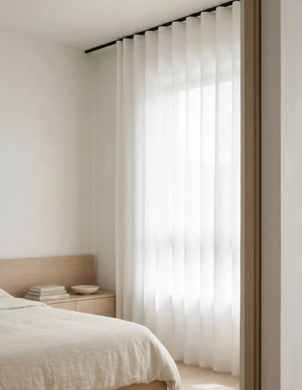 Rideau Tamisant | Effet Lin - Blanc